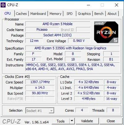AMD Ryzen 5 Pro 3350G ����