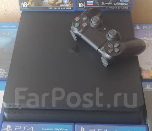 Sony PlayStation 4 slim 1 Тб, б/у, в наличии. Цена: 27 990₽ во Владивостоке