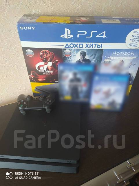 Sony PlayStation 4 slim 1 Тб, б/у, в наличии. Цена: 27 990₽ во Владивостоке