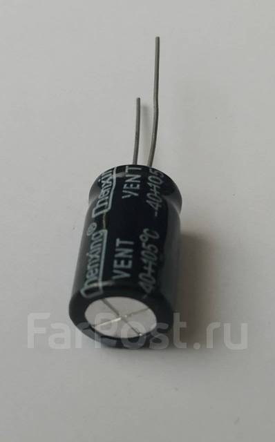 Конденсатор электролитический 1000мкФ 25В, 105°C, 10х17мм 5 штук, новый ...