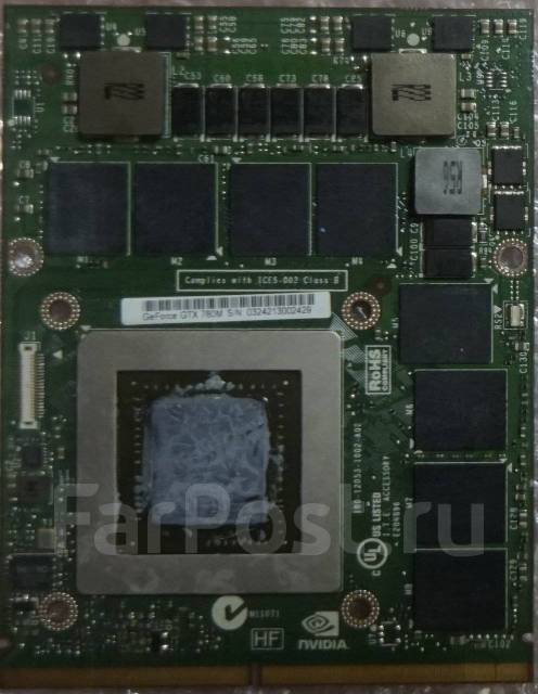 Видеокарта для ноутбука Nvidia Geforce GTX 780m 4ГБ MXM 3.0b, б/у, в ...