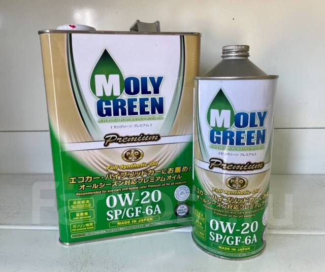 Moly Green Premium 0w20 SP/GF-6A, синтетическое, 4,00 л. SP, бензин ...