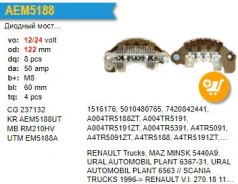 ������� ���� ��������� Scania, Renault Trucks EM5188A EM5188A ����