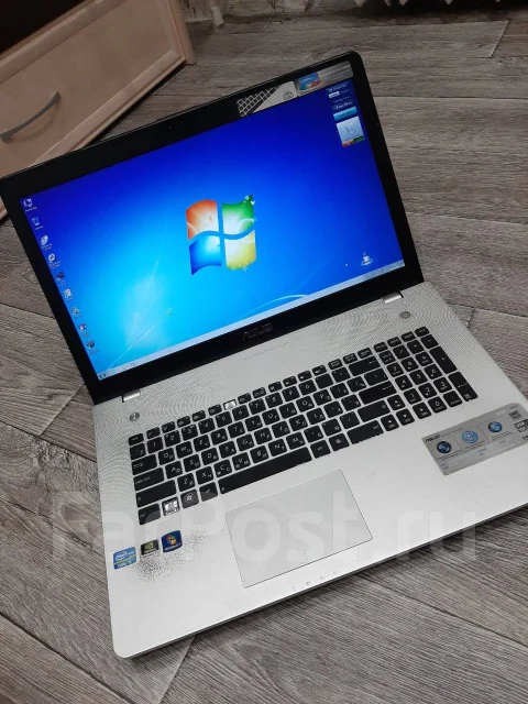 Asus N76VZ. 17.3", 2,5����, ��� 6 ��, ���� 750���, WiFi: 1, Bluetooth: 1, ����������� �� 7��. ����