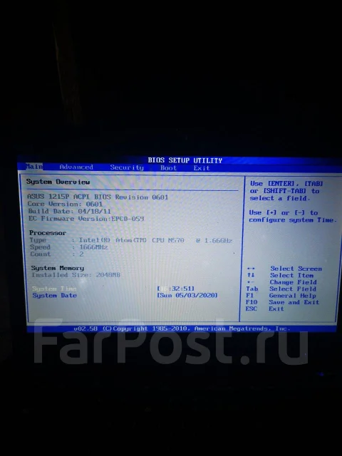 Asus Eee PC 1215P. 12.1", 1 660����, ��� 2048 ��, ���� 250���, WiFi: 1 ����