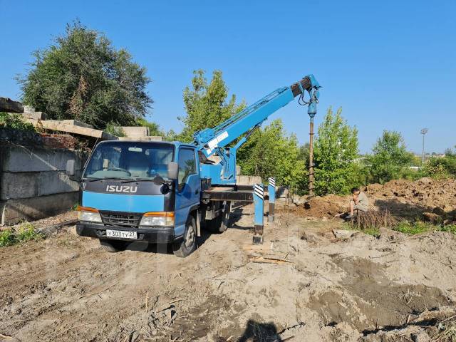 Услуги автобуровой, ямобура. Бурение ям под забор, фундамент. Монтаж ...