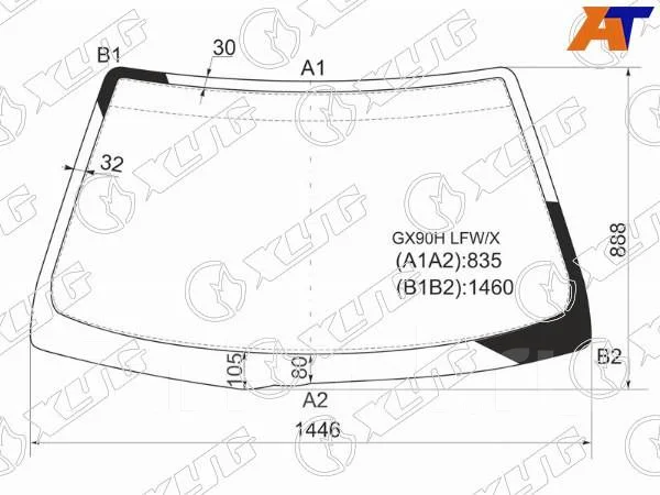Стекло лобовое Toyota Chaser (X90) 92-96