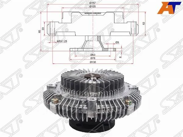 Вискомуфта Toyota Hilux Pick Up 88-97 / 4Runner 89-95