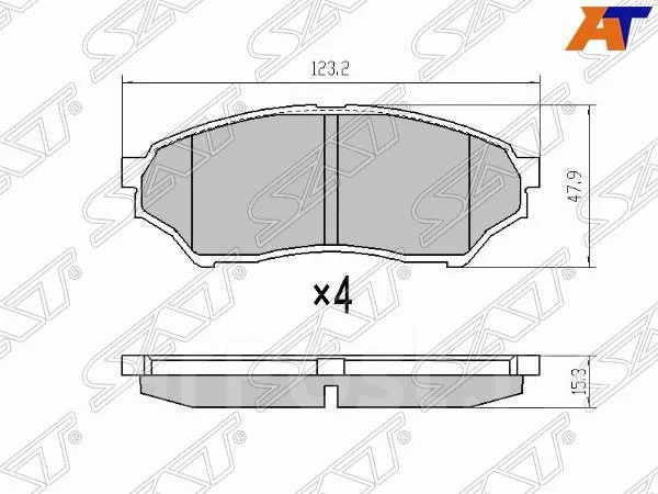 Колодки тормозные (Спереди) Mitsubishi Pajero iO 98-07 / Pajero Mini 98-12