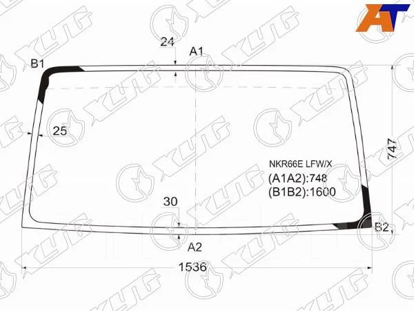 Стекло лобовое Isuzu ELF NPR\NQR 93-12 / BAW Fenix 1044 05-11