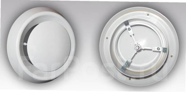 Анемостат вентиляционный приточно-вытяжной регулируемый D125мм Белый ...