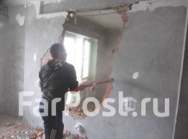 Демонтаж под ключ. Прайс читайте. Разнорабочие во Владивостоке