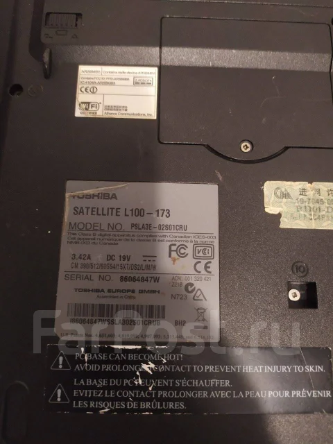 Toshiba. 15", ��� 1024 ��, WiFi: 1 ����