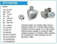������� Nissan FE6 Disel FD6, Lift Truck F05 w/ FD6 Diesel (������ Sawafuji) 5KW 11T Sawafuji STH1087WA ����