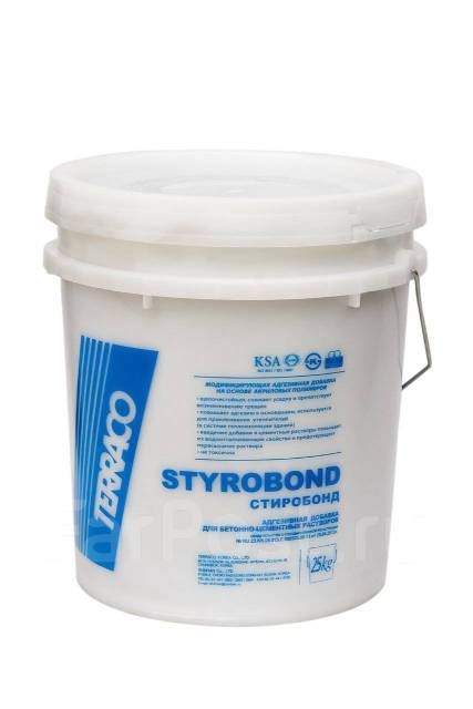 Клеевая добавка к цементу Terraco Styrobond (Стиробонд) 25 кг (Корея ...