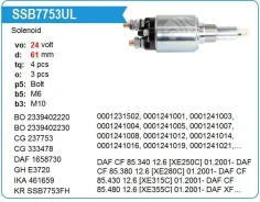 ����������� ���� �������� MAN 41.530 12.8 (TGA), 24V 01.2003-12.2006 KR Krauf SSB8753FX ����
