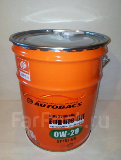 Моторное масло Autobacs 0W20 SP/GF-6A 20л Япония, синтетическое, 20,00 .