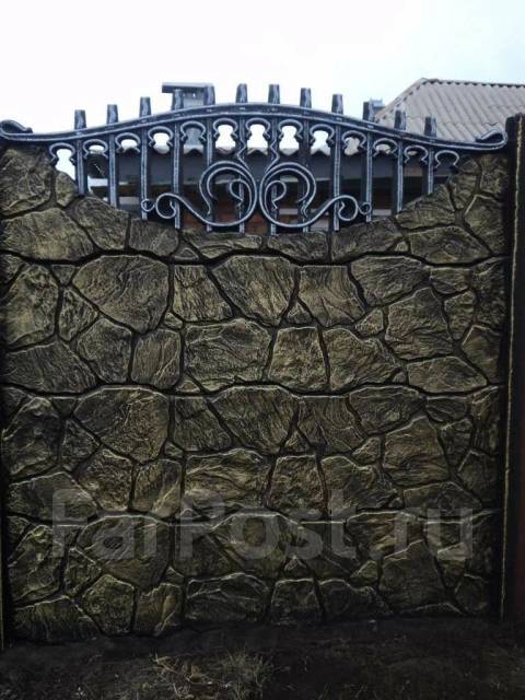 Забор, Еврозабор из бетона в Хабаровске