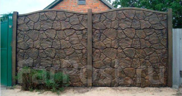 Забор, Еврозабор из бетона в Хабаровске