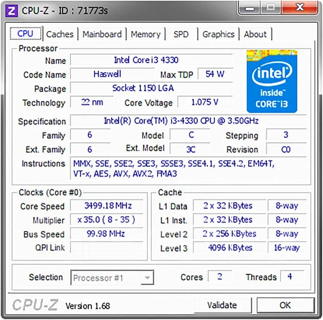 Intel Core i3-4330 ����