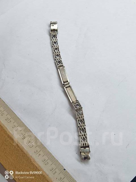 Серебряный браслет для женских часов 875 проба тянется на пружинке С,женщине, б/у, в наличии. Цена: 2 000₽ во Владивостоке