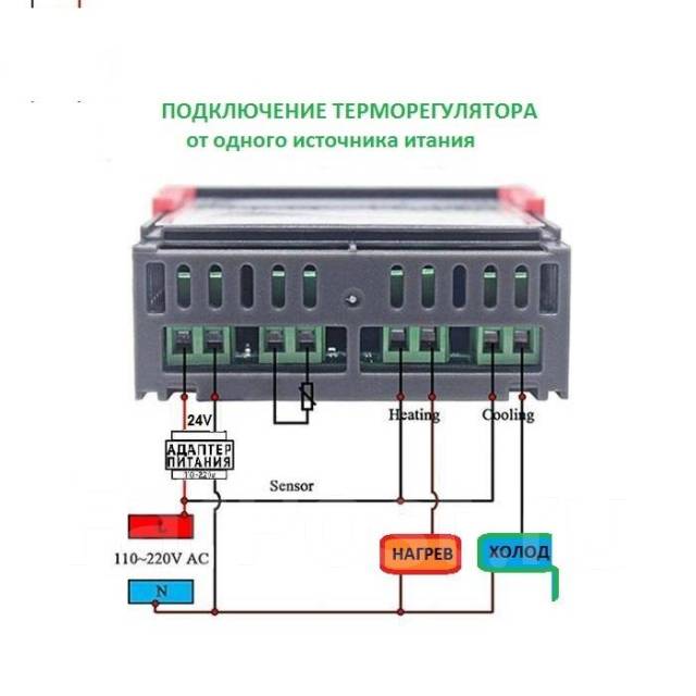 Схема подключения терморегулятора stc 1000