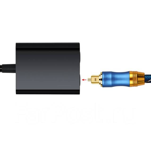 Оптоволоконный аудио сплиттер / концентратор, 1 вход, 2 выхода ...