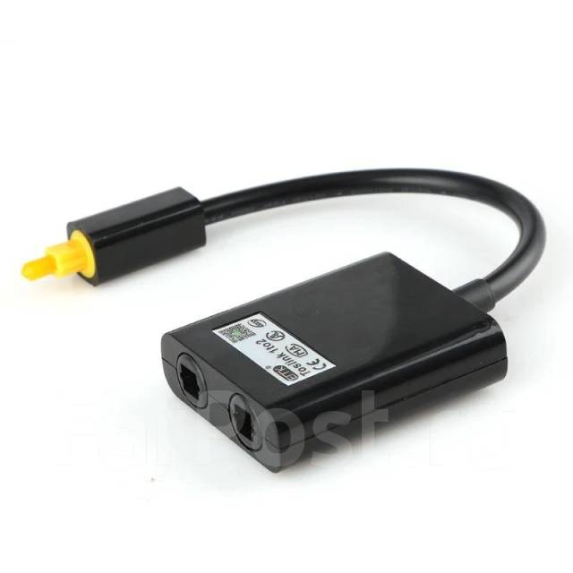 Оптоволоконный аудио сплиттер / концентратор, 1 вход, 2 выхода ...