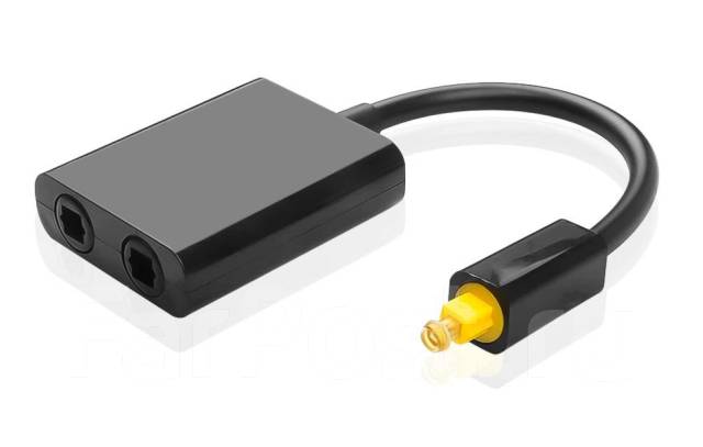 Оптоволоконный аудио сплиттер / концентратор, 1 вход, 2 выхода ...