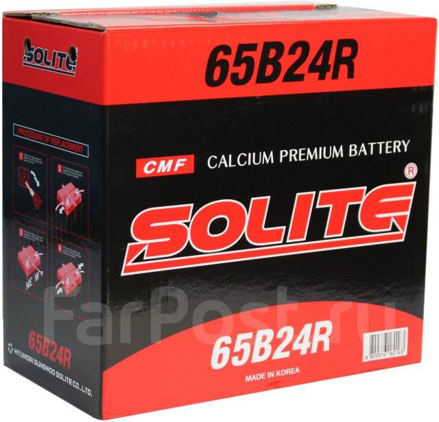 Аккумулятор solite 65b24r