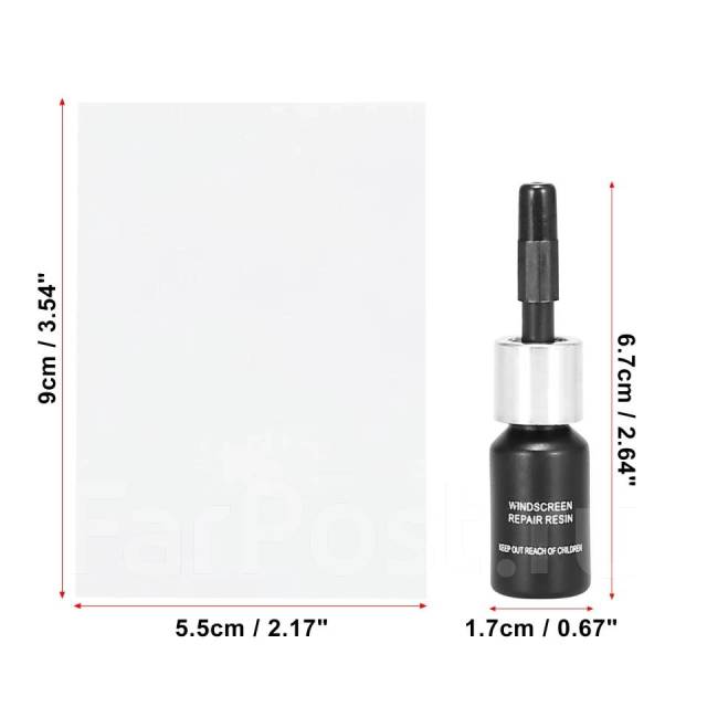 Корректоры царапин, сколов, Набор для ремонта трещин на лобовом стекле ...