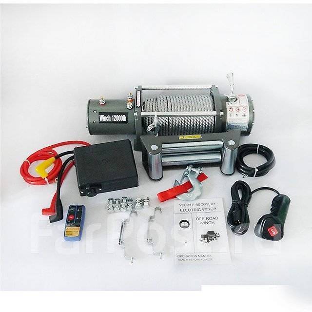 Лебедка автомобильная Electric Winch 24v 12000 lbs (5443кг) Сталь ...