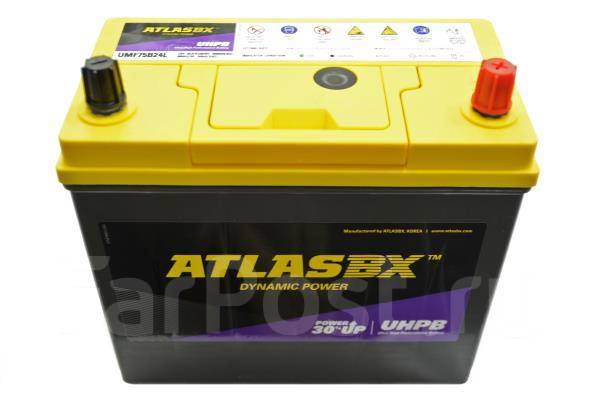 Аккумулятор Atlas UMF 75B24L, CCA500, 55АЧ - Аккумуляторы во Владивостоке