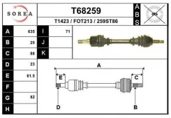 ��������� ��� ford Focus (DAW, DBW) EAI T68259 T68259 ����