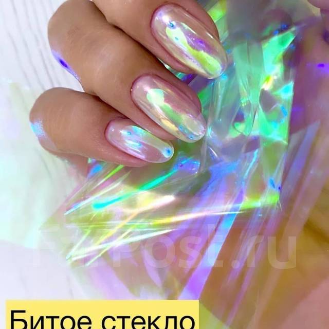 Руки и ноги: маникюр битое стекло — Салон красоты Sorelle Beauty