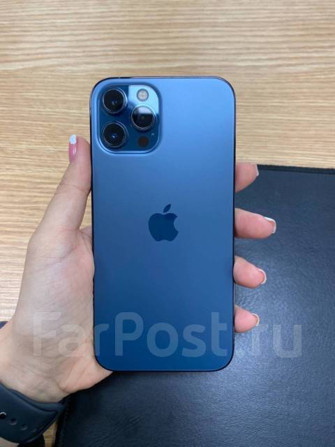 Iphone 12 pro max pacific blue фото