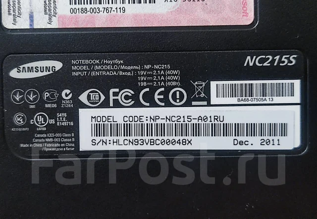 Samsung NC215. 10.1", 1,6����, ��� 2048 ��, ���� 320���, WiFi: 1, Bluetooth: 1, ����������� �� 14��. ����