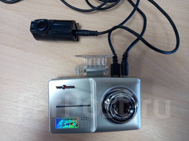 FULL HD видеорегистратор на 2 камеры: Vugera VG-800L(Корея), SD-карта ...