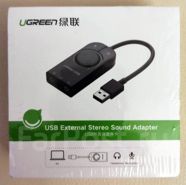 Внешняя звуковая карта ugreen cm129