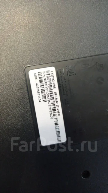 Acer Extensa EX2510G. 15.6", 1,7����, ��� 4 ��, ���� 500���, ����������� �� 7��. ����