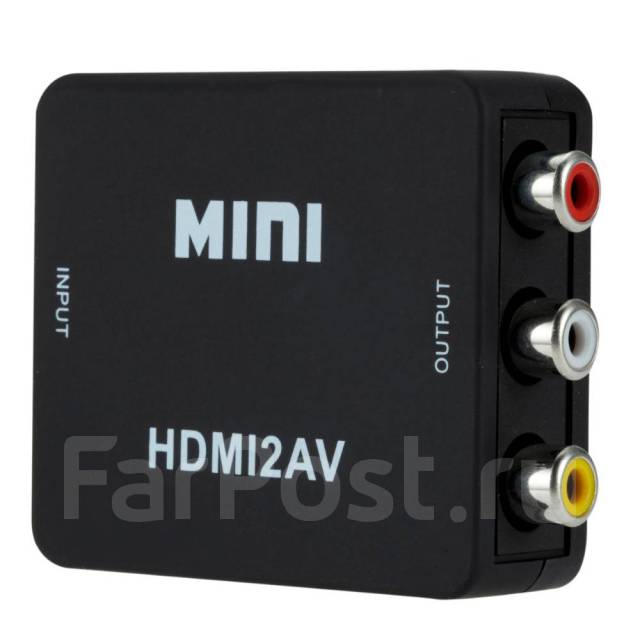 Переходник конвертер mini HDMI2AV (c HDMI на AV(3RCA, новый, в наличии ...