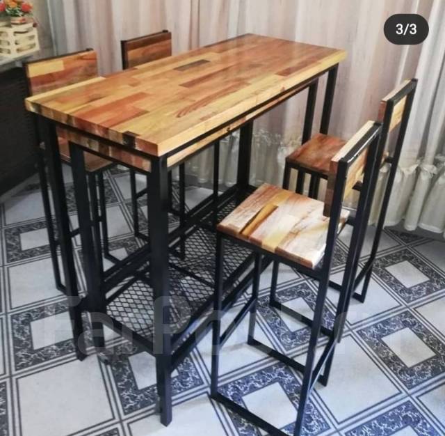 Барный стол (комплект)Лофт All. Loft, новый, под заказ. Цена: 76 500₽ во Владивостоке