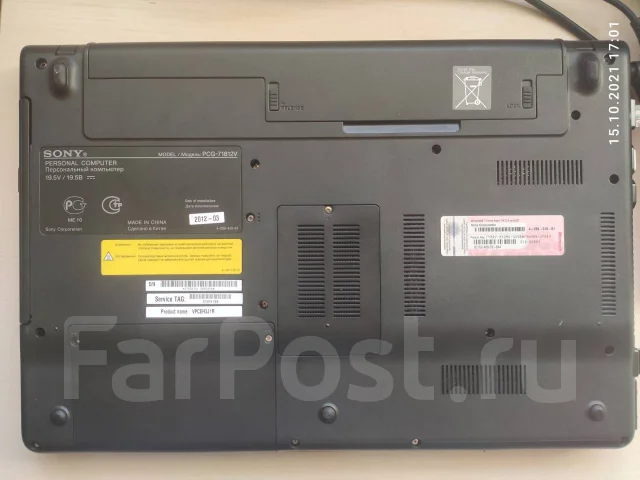 Sony VAIO PCG-71812V. 15.6", 2,3����, ��� 4 ��, ���� 256���, Bluetooth: 1, ����������� �� 3��. ����