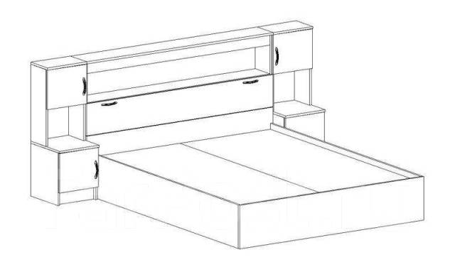 Мс бася кровать с прикроватным блоком