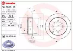 . . [262x10] 4 . Mitsubishi Galant 92-01/Space Runner/Wagon 91-99 Brembo 08831610 08831610 