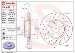 ���� ��������� MB W204/S204/W212 2.8/3.5i/3.0/3.2CDi 07- �������� � ��������� Brembo Brembo 09A62131 09A62131 ����