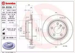 ���� ����. ���. ����. [300x20] 5 ���. BMW 3 (F30) 328 11-/ (F31) 320d/328 12- Brembo 09B33811 09B33811 ����