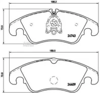 ������� ��������� Brembo P85098 �������� �. Audi A4/A5/Q5 1.8/2.0/3.0/2.0-3.0TDi 07[8K0698151] Brembo P85098 P85098 ����