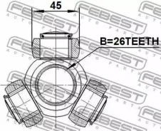 ������� 26x45 Toyota Camry (JPP) ACV30, MCV3# 2001.07-2006.01 [US] Febest 0116AGV10 0116AGV10 ����