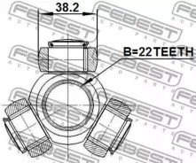������� 22x38.2 Nissan JUKE F15 2010.06- [JP] Febest 0216F15 0216F15 ����